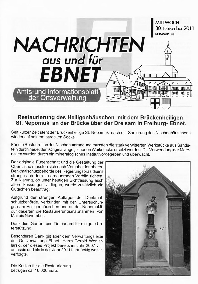 Brückenkapelle des hl. Nepomuk